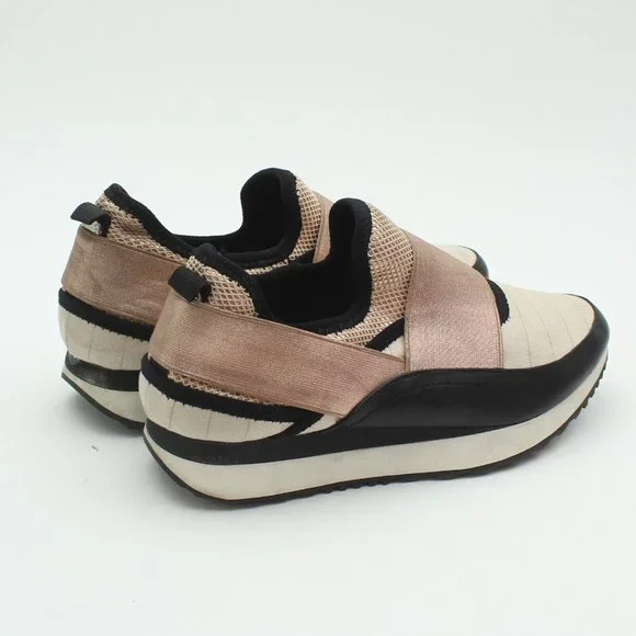 STEVE MADDEN Kyra Womens Beige n Rose Gold Slip-on Retro Sneakers - Picture 9 of 12
